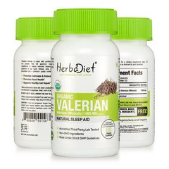 Organic Valerian Root Capsules Pure & Natural Relax Restful Sleep Non-GMO