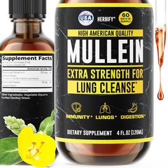 Mullein Leaf Drops – Immune Support & Detox – Lung Cleanse for Smokers – 4 Oz