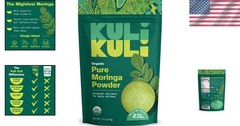 100% Organic Moringa Powder – Nutrient-Rich Superfood for Skin Health, 7.4 Oz