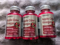 💞Lot of 3💞 Apple Cider Vinegar 2400mg Each 150 Caps Non-GMO/Gluten Free
