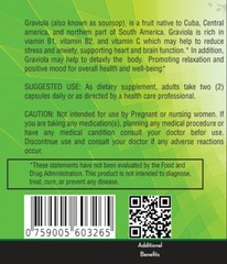 Pure 100% Organic Graviola Soursop Leaf VEGGIE CAPSULES (1000 MG)