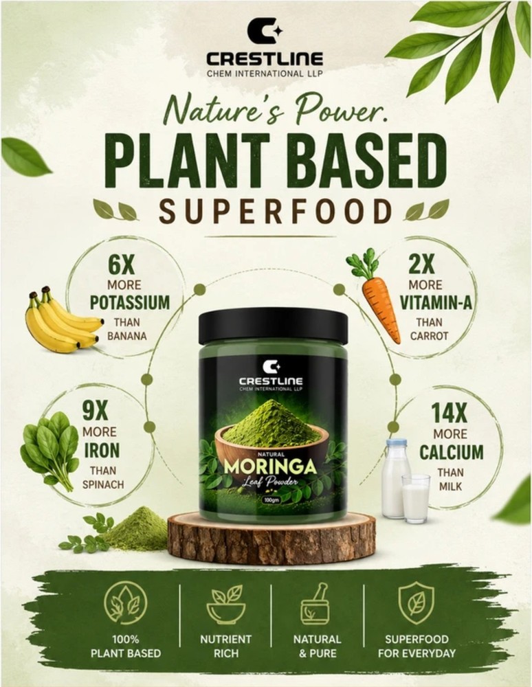 100% Pure Moringa Oleifera Powder | No Additives | 100g Pack