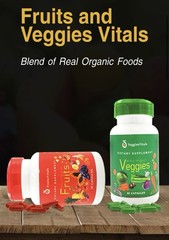 2 x 90 Organic Fruits & Veggies Capsules Supplements for immune health Men Women