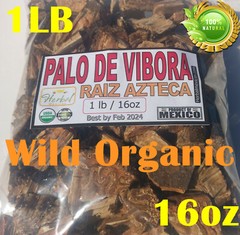 1LB Palo de vibora,Raiz Azteca, raiz de vibora, Palo de la vibora Mexican Herbs