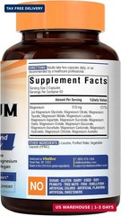 Vitalibre 15 in 1 Magnesium Complex Supplement 510mg | Maximum Absorption Glycin