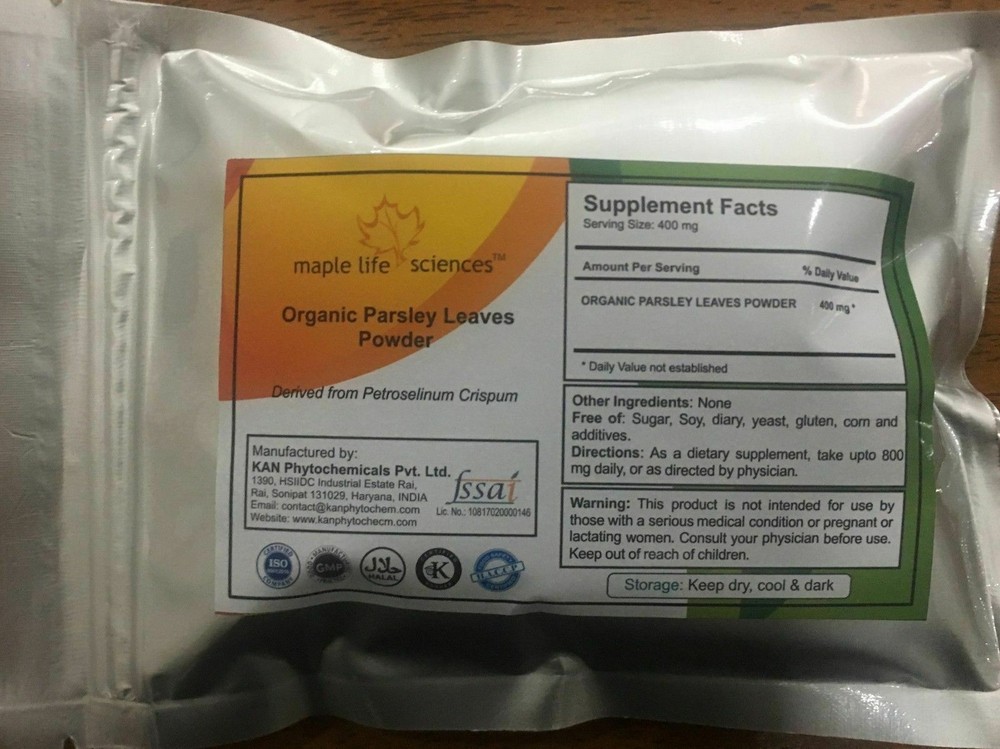 ORGANIC Parsley Leaves Powder Petroselinum Crispum Vitamins & Antioxidants