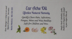 Ear Ache Oil~ Fast Pain Relief, Clears Infections & Speeds Healing Naturally