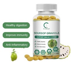 Soursop Graviola Capsules /Drops 1000mg Natural Soursop Capsules Leaves fruit