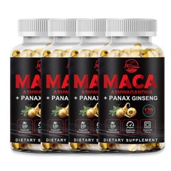 Organic Maca Root + Panax Ginseng 12000mg, Peruvian Maca Extract for Men & Women