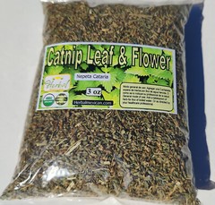 Catnip Leaf c/s (Nepeta cataria), Catnip herb/tea, Hierba del gato organica 3oz!