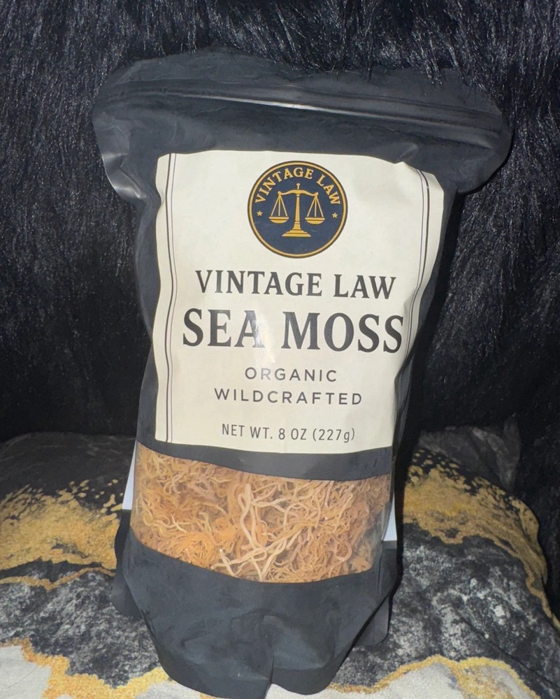 Vintage Law Organic Wildcrafted Sea Moss Whole Herb 8 oz (227g)