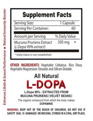 Macuna Dopa – L-DOPA MUCUNA EXTRACT 99% – mood support for women – 3 Bottles
