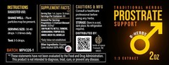 Prostrate Health Support Supplement EASY Liquid Drops Tincture Male Wellness USA