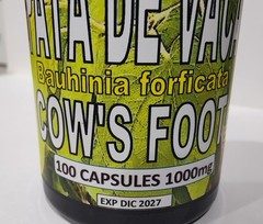 Pata de Vaca,100 Caps pata de vaca 2000mg/serving Glucosa,retencion de liquido !