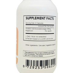 Organic Turmeric Root and Peppercorn Capsules 500mg – Tumeric – Pepper