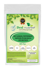 Sat Ajwain, Peppermint & Kapoor Crystal Combo (75 GM Each) | Total weight 225 GM