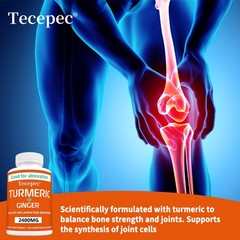 Turmeric 95% Curcumin 2400mg Extract Ginger Black Pepper Antioxidant 120Capsules