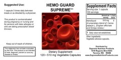 HemoGuard Supreme by Supreme Nutrition. Anti-inflammatory. Inhibits Clotting.
