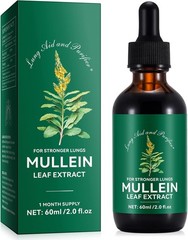 Mullein Drops for Lungs, Leaf Extract with 2 Fl Oz (Pack of 1)