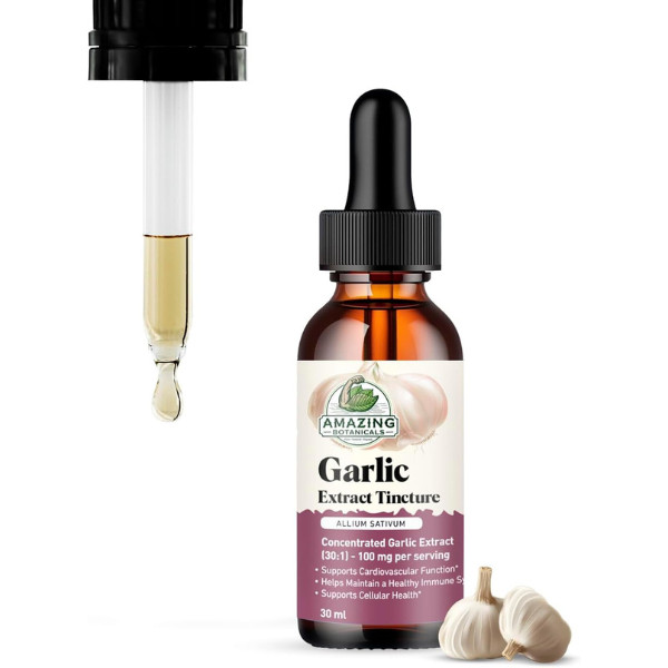 Amazing Botanicals Garlic Extract Tincture | High Potency Allium Sativum Drops