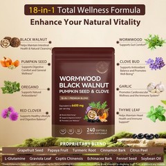 Wormwood Black Walnut Clove Cleanse For Humans 240 Count (Pack of 1)