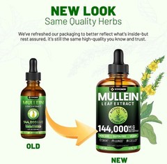 Mullein Drops for Lung Detox: 120 Servings of Herbal Immune Support – 4 fl oz