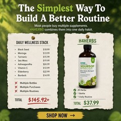 H4HERBS Soursop Bitters Liquid 3 Pack | 20-in-1 Herbal Blend | Black Seed