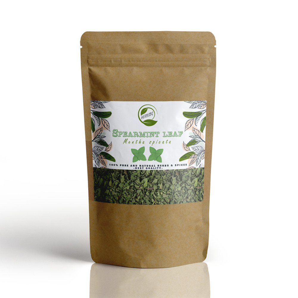 Premium Spearmint Leaves Dried Cut Loose – 100 % Natural – Mentha Spicata