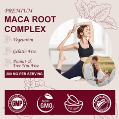 Organic Maca Root Gummies 10000mg, Peruvian Maca Extract – Men & Women Sex Drive