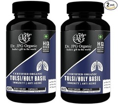 4x Dr. JPG Organic ISO & GMP Certified Tulsi 60 capsules