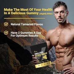VivoNu Pure Himalayan Shilajit Gummies 3000mg Ashwagandha, Fulvic Acid, 60 Count