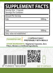 PURE ORGANIC KELP CAPSULES (500mg)