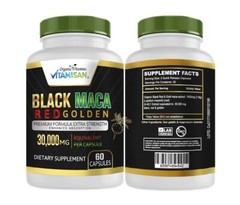 Organic vitamisan Maca Root Black, Red, Yellow 30000 Mcg Capsules Peru Maca 120
