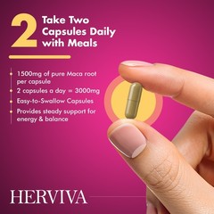 Herviva Organic MACA Extract Capsules – 1500mg