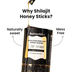 Better Alt Pure Himalayan Shilajit Sticks with 30sticks Honey, Naturally Sweeter