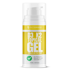 ANDROGENESIS Vitamin D3 K2 Maximum Strength Topical Gel 15000+ IU D3 Per Pump