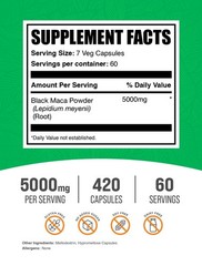 BulkSupplements Black Maca Root 420 Capsules – 5000mg Per Serving