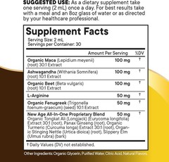 3PK Organic Maca Root Liquid Drops Ashwagandha Fenugreek Beet Root & L-Arginine