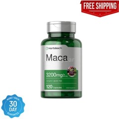 Maca Root Capsules 3200 mg | 120 Pills Peruvian Maca Extract for Men Gluten Free