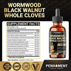 Wormwood Liquid Drops 11-in-1 Digestive and Immune Support Pineapple 2oz