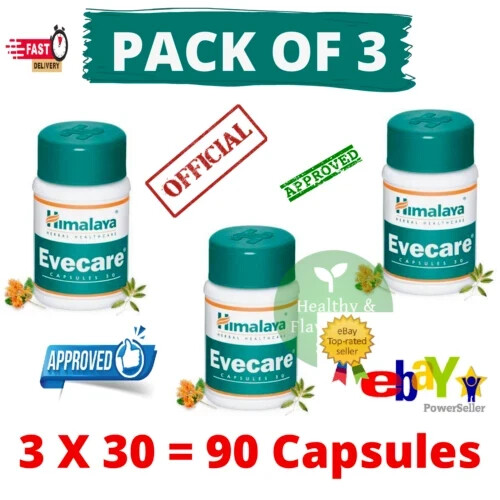 Himalaya Evecare Capsules Menstrual Support 3 Boxes (90 Caps) | Exp 05-2028