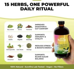 Serene Herb Exotic Soursop Bitters Liquid Gut Health Detox Lasting Vitality 16oz