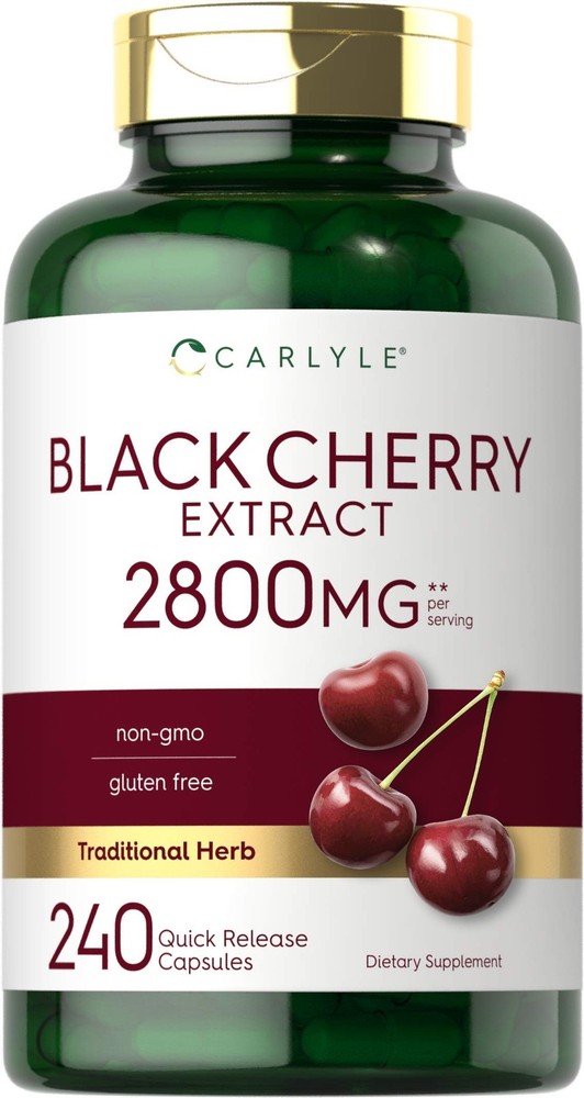 Carlyle Black Cherry Extract Concentrate, 240 Capsules, Dietary Supplement