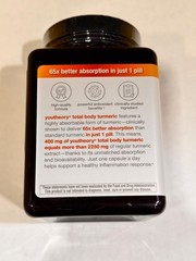 youtheory Turmeric 2250mg Extra Strength 210 Capsules