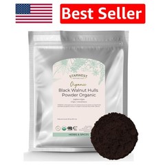 Organic Black Walnut Hull Powder – Finely Ground, 1 lb Bulk Bag for Baking & Tea
