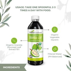 Natural 12oz Soursop Graviola Leaf Extract – Stress Relief & Immune Boost Drops