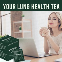 BetterLungs Lung Detox Tea 15 Herbal Tea Bags Mullein Leaf, Ginseng, Elderberry