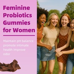 Faizalybova Her Juicy Feminine Probiotics Gummies 60 Count (Pack of 1), No