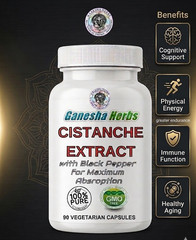 Organic CISTANCHE TUBULOSA High Potency 20:1 extract 90 Capsules NEW BATCH!