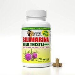 Sunshine Naturals Milk Thistle Complex. Liver Health Support. 600 mg. 120 Caps